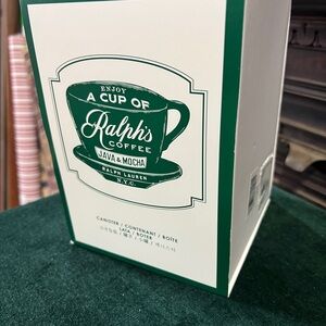 Ralph Lauren Java & Mocha Coffee Canister - Green and White
